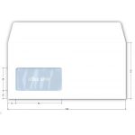 Koverta B6 bela samolepljiva